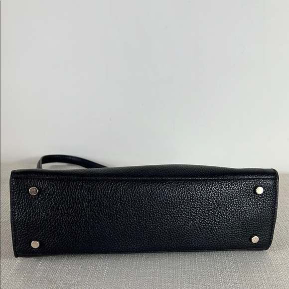 Kate Spade Cherry Street Black Pebbled Leather Shoulder Bag Bow Accent - Picture 10 of 10